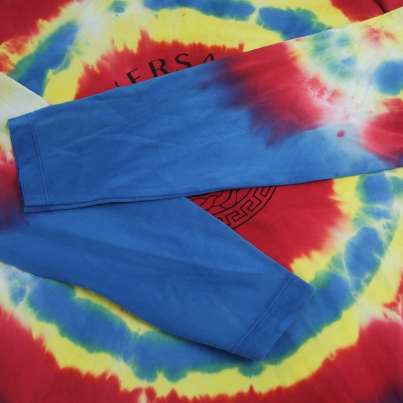 NWT Versace Tye Dye Multi Color Long Sleeve T Shirt, Small (but fits like a M/L) - Picture 5 of 9